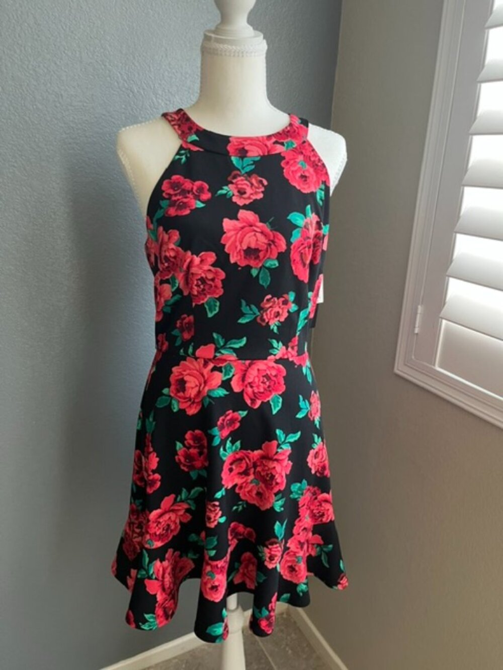 BCX Floral Print Halter Dress Size 9